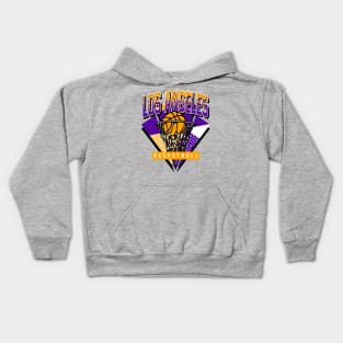 Los Angeles 90 Basketball Throwback Kids Hoodie